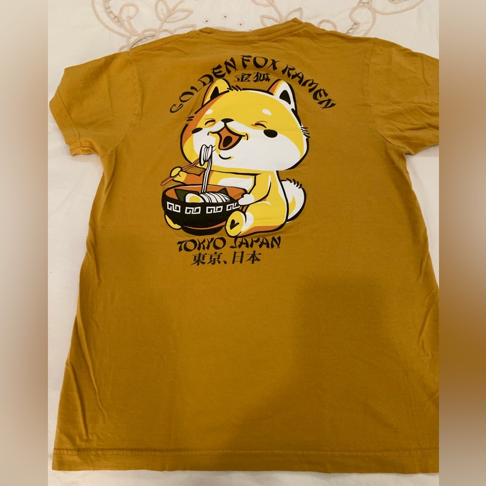 LCM Yellow Golden Fox Ramen Tokyo, Japan TShirt Size Small